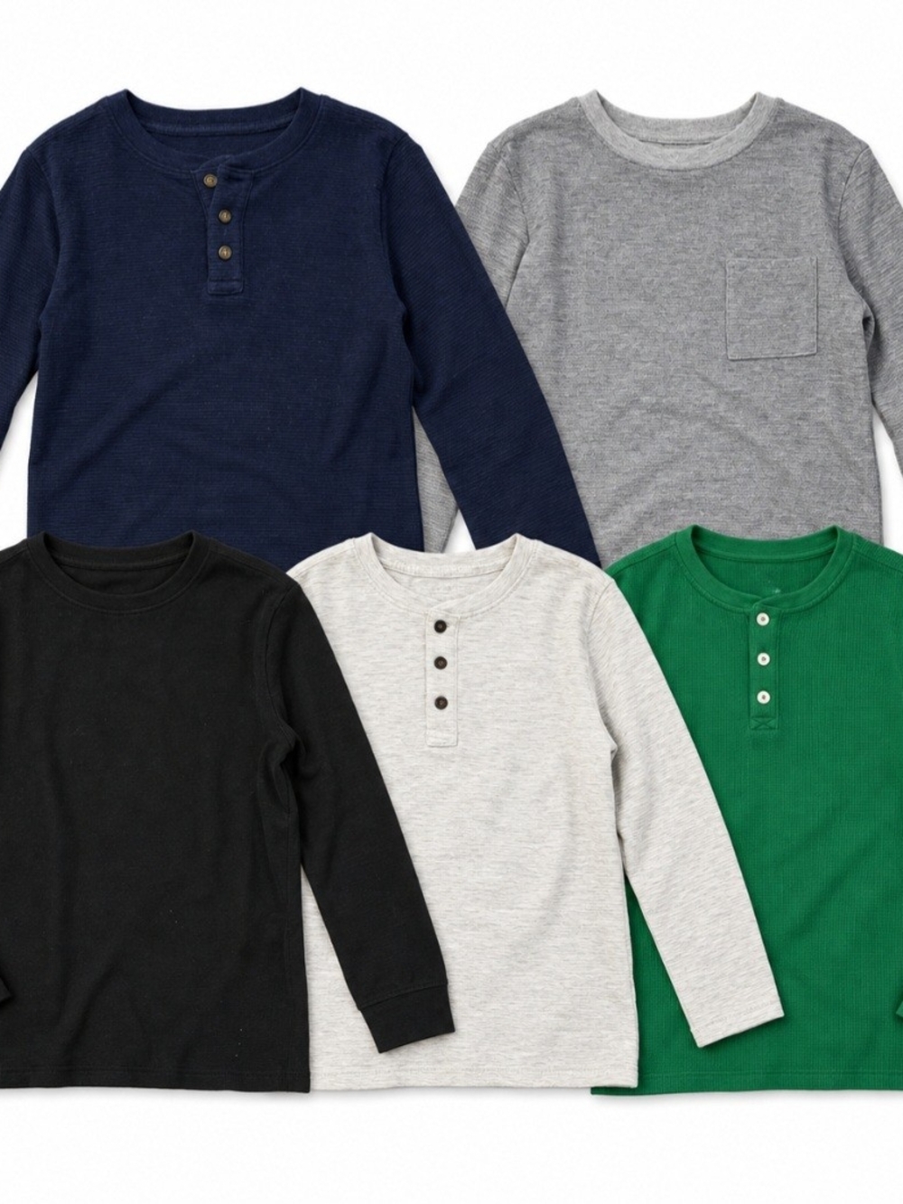 5-Piece Cat & Jack Boys Long Sleeve Shirt Lot Size L 10/12